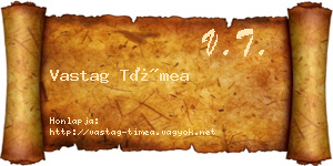 Vastag Tímea névjegykártya
